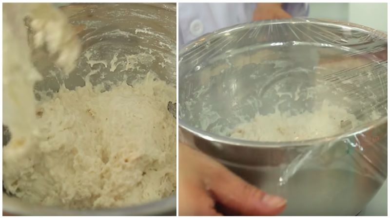 Vỏ bánh ủ trong vòng 30 - 45 phút