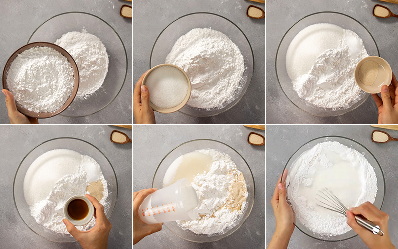Cách thực hiện bánh trườn vì như thế bột trộn sẵn thơm và ngon chỉ với vài ba bước đơn giản