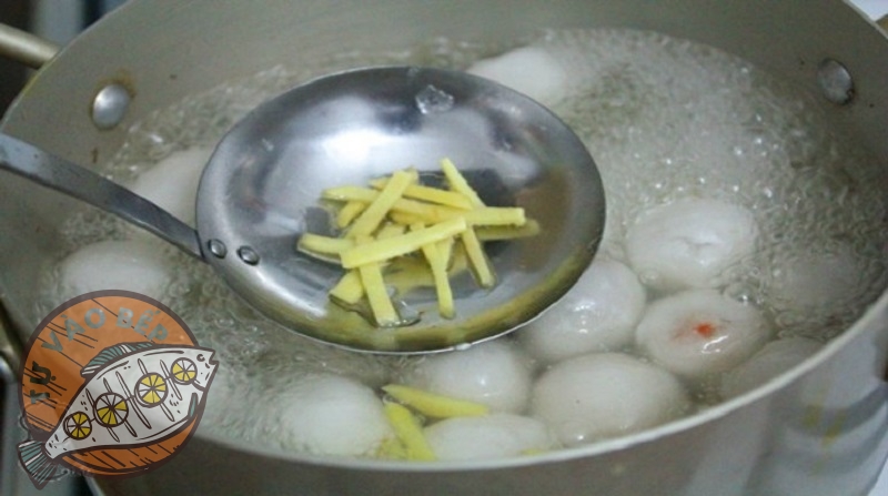 Quá trình nấu chè bột lọc đậu phộng